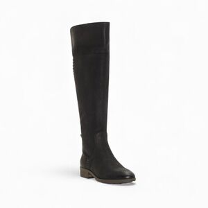Vince Camuto Black Over-The-Knee Leather Riding Boots